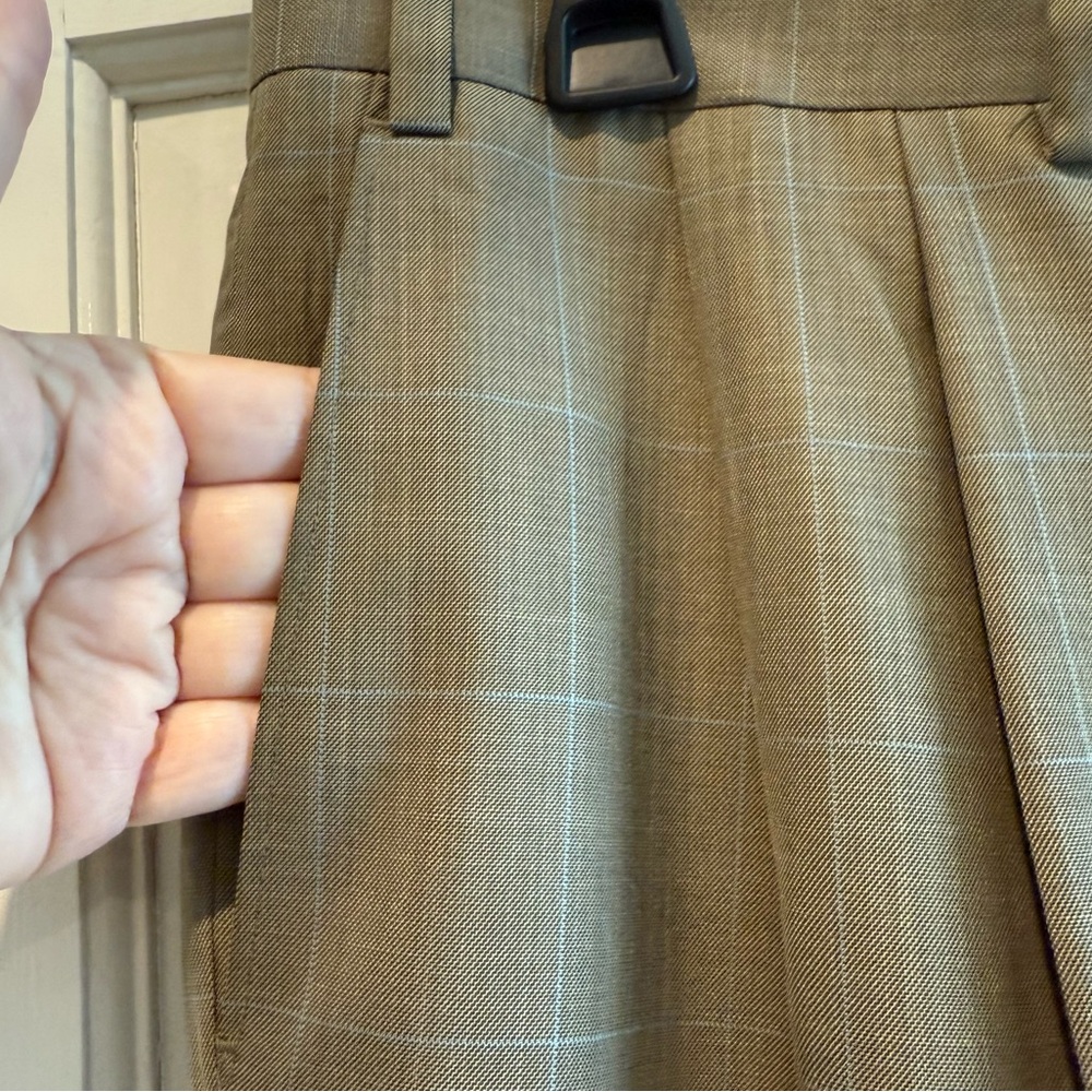 Ralph Lauren Dress Pants Pleated Front Cuffed Hem‎ Brown w/ Blue Pinstripe 38/32 - Picture 3 of 9